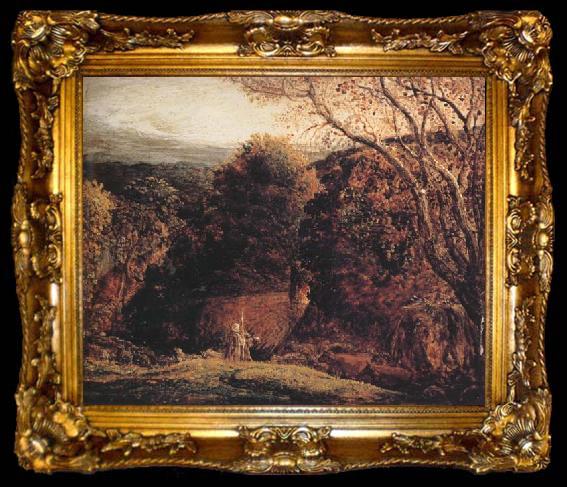 framed  Samuel Palmer Landscape-Twilight, ta009-2